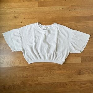 Aerie Offline Waffle Crop Tee - S, White